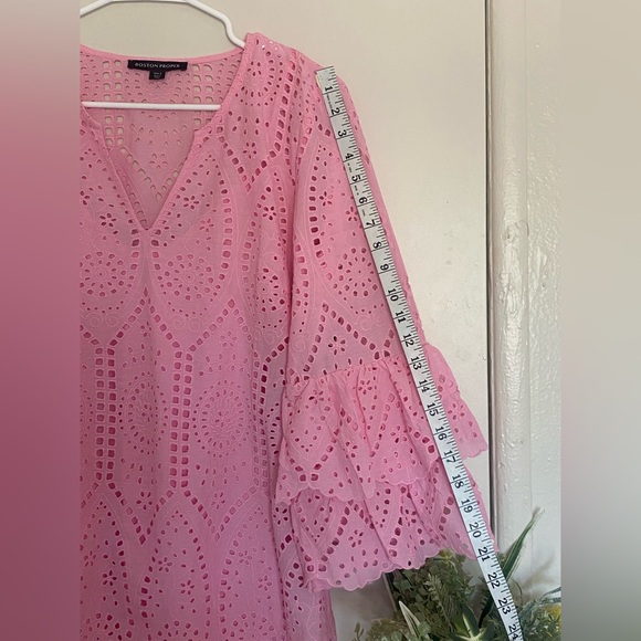 Boston Proper Pink Eyelet Dress - Picture 8 of 12